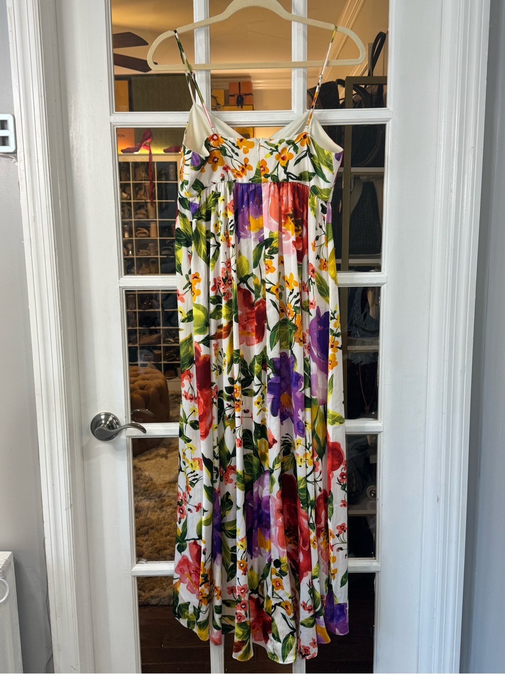 🌸🌻🌷🌺🪻THE PERFECT DRESS London Times Floral Multicolor Satin cocktail dress guest - Picture 7 of 15